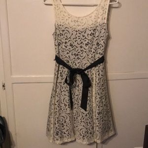 White and black dress!
